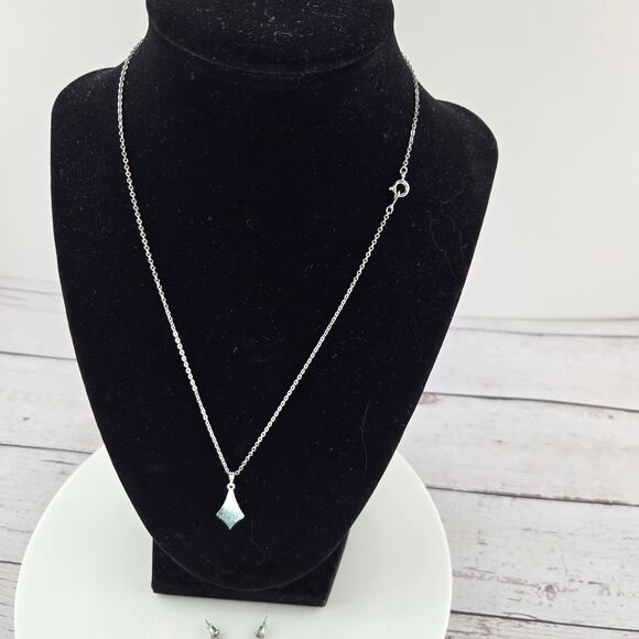 Embedded Stone with Serling Silver Necklace - Picture 7 of 7